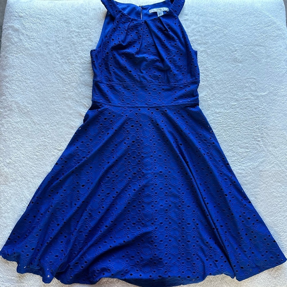 Elegant Blue Midi Dress View 5
